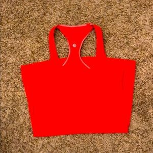 Lululemon size 4 racer bank tank orange